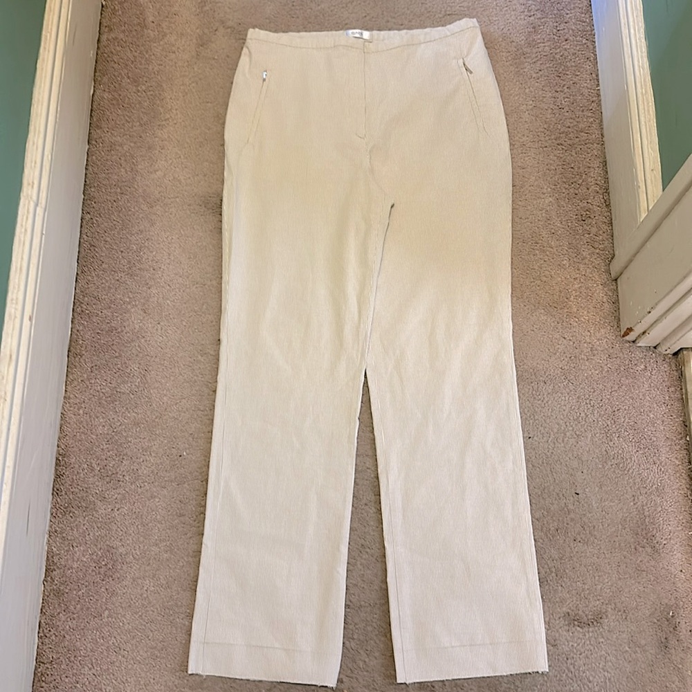GUNEX KHAKI COLOR STRIPED WORK PANTS W Pockets!